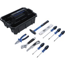 BGS Technic Tool Carrying Case | Reinforced Plastic | incl. Tool Assortment | 11 pcs.