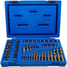 BGS Technic Screw and Nut Extractor Set with Left Cutting Drill Set | 2 - 18 mm | 49 pcs.