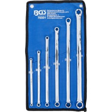 BGS Technic Double Ring Spanner Set with E-Type Ring Heads | extra long | E6 x E7 - E22 x E24 | 6 pcs.