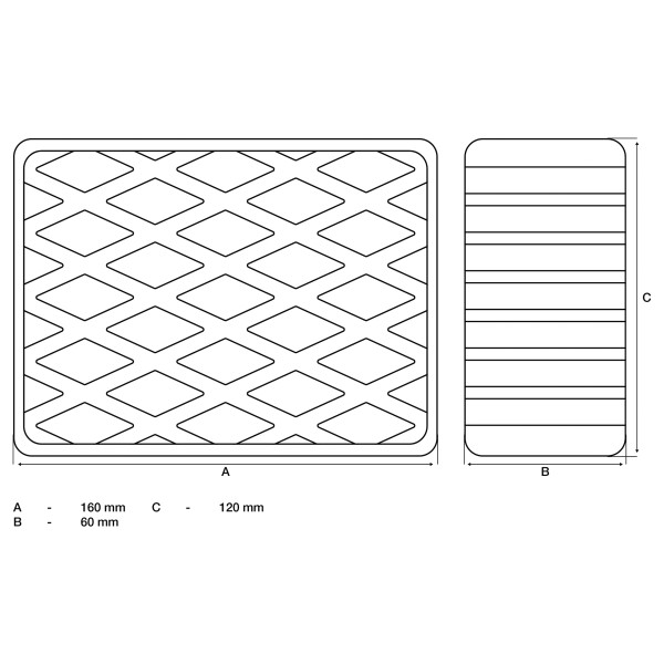 BGS Technic Rubber Pad | for Auto Lifts | 160 x 120 x 60 mm BGS Technic Rubber Pad | for Auto Lifts | 160 x 120 x 60 mm