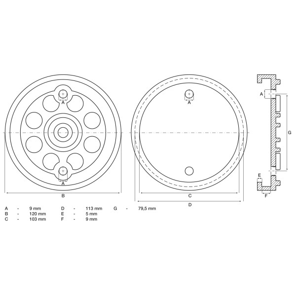 BGS Technic Rubber Pad | for Auto Lifts | Ø 120 mm BGS Technic Rubber Pad | for Auto Lifts | Ø 120 mm