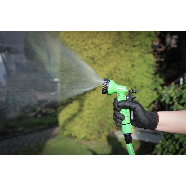 BGS Technic Water Hose | Textile | flexible | with Garden Hand Shower with 7 Functions | 7,5 - 22 m BGS Technic Water Hose | Textile | flexible | with Garden Hand Shower with 7 Functions | 7,5 - 22 m