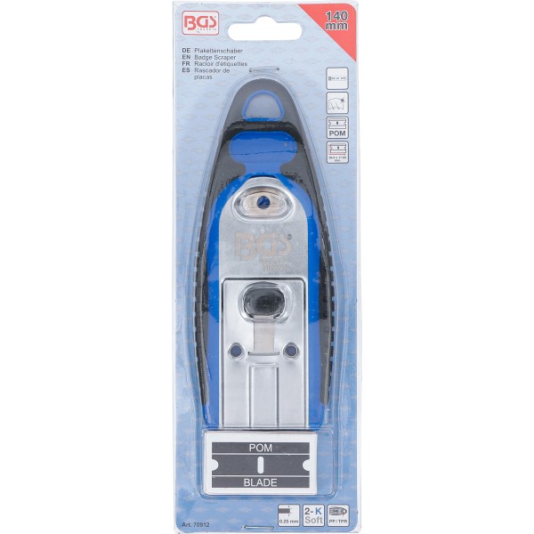 BGS Technic Badge Scraper | 40 mm | with 6 Plastic Scraper Blades BGS Technic Badge Scraper | 40 mm | with 6 Plastic Scraper Blades