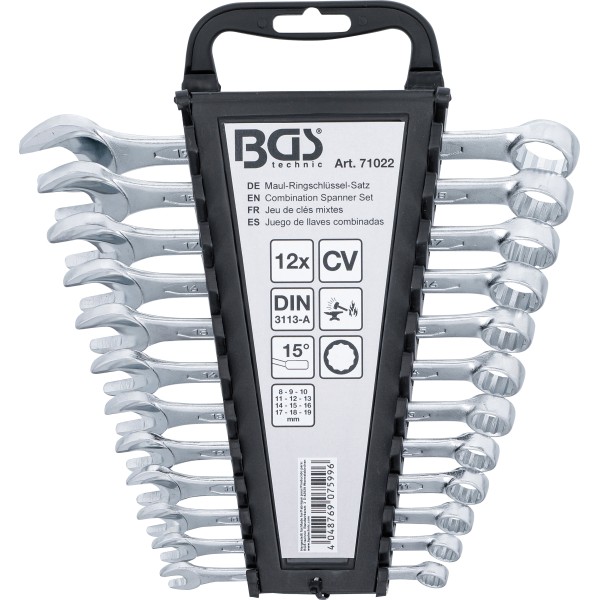 BGS Technic Combination Spanner Set | 8 - 19 mm | 12 pcs. BGS Technic Combination Spanner Set | 8 - 19 mm | 12 pcs.