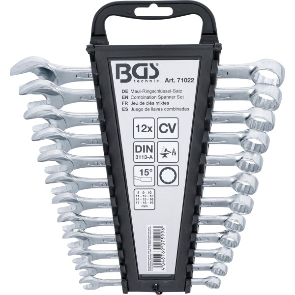BGS Technic Combination Spanner Set | 8 - 19 mm | 12 pcs. BGS Technic Combination Spanner Set | 8 - 19 mm | 12 pcs.