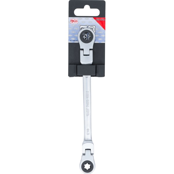 BGS Technic Double Ratchet Ring Spanner | adjustable | with E-Type Ring Heads | E10 x E12 BGS Technic Double Ratchet Ring Spanner | adjustable | with E-Type Ring Heads | E10 x E12