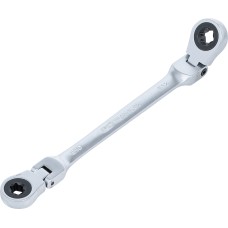 BGS Technic Double Ratchet Ring Spanner | adjustable | with E-Type Ring Heads | E10 x E12