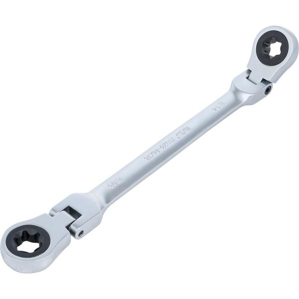BGS Technic Double Ratchet Ring Spanner | adjustable | with E-Type Ring Heads | E14 x E18 BGS Technic Double Ratchet Ring Spanner | adjustable | with E-Type Ring Heads | E14 x E18