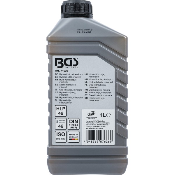 BGS Technic Hydraulic Oil | minerally | 1 l BGS Technic Hydraulic Oil | minerally | 1 l