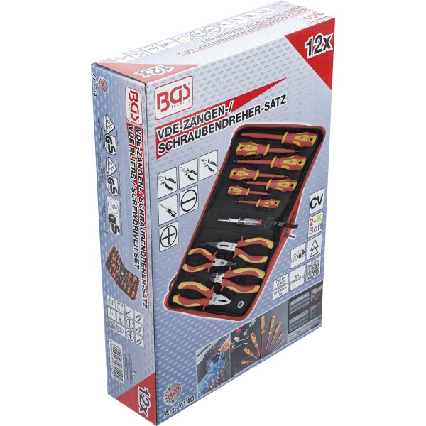 BGS Technic VDE Pliers / Screwdriver Set | 12 pcs. BGS Technic VDE Pliers / Screwdriver Set | 12 pcs.
