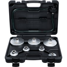 BGS Technic Oil Filter Wrench Set | with Oil Filter Drain Hose | for VAG, BMW, Citroën, Peugeot, Ford, Mercedes-Benz, Opel, Volvo | 8-pcs.