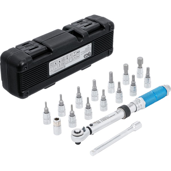 BGS Technic Torque Wrench Set | 6.3 mm (1/4") | 3 - 24 Nm | 16 pcs. BGS Technic Torque Wrench Set | 6.3 mm (1/4") | 3 - 24 Nm | 16 pcs.