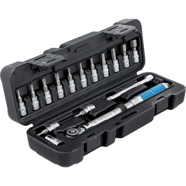 BGS Technic Torque Wrench Set | 6.3 mm (1/4") | 3 - 24 Nm | 16 pcs. BGS Technic Torque Wrench Set | 6.3 mm (1/4") | 3 - 24 Nm | 16 pcs.