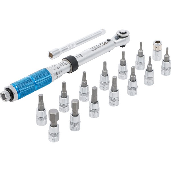 BGS Technic Torque Wrench Set | 6.3 mm (1/4") | 3 - 24 Nm | 16 pcs. BGS Technic Torque Wrench Set | 6.3 mm (1/4") | 3 - 24 Nm | 16 pcs.