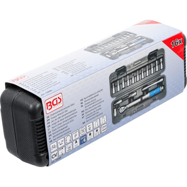 BGS Technic Torque Wrench Set | 6.3 mm (1/4") | 3 - 24 Nm | 16 pcs. BGS Technic Torque Wrench Set | 6.3 mm (1/4") | 3 - 24 Nm | 16 pcs.