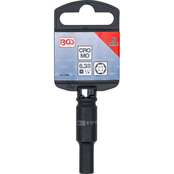 BGS Technic Impact Socket Hexagon, deep | 6,3 mm (1/4 BGS Technic Impact Socket Hexagon, deep | 6,3 mm (1/4