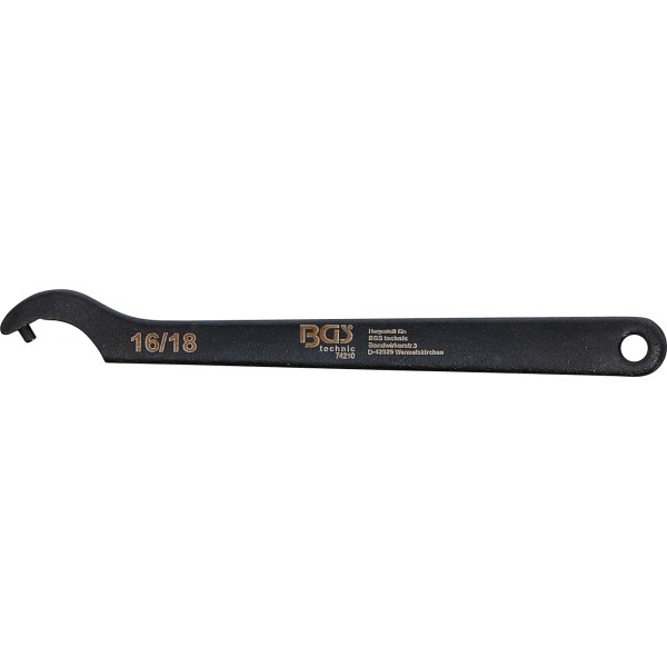 BGS Technic Hook Wrench with Pin | 16 - 18 mm BGS Technic Hook Wrench with Pin | 16 - 18 mm