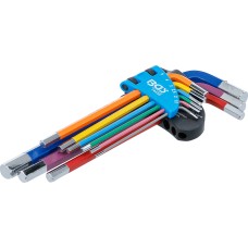 BGS Technic L-Type Wrench Set | Multicolour | internal Hexagon 1.5 - 10 mm | 9 pcs.