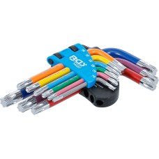 BGS Technic L-Type Wrench Set | Multicolour | short | T-Star (for Torx) T10 - T50 | 9 pcs.