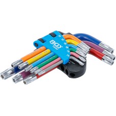BGS Technic L-Type Wrench Set | Multicolour | short | T-Star tamperproof (for Torx) T10 - T50 | 9 pcs.