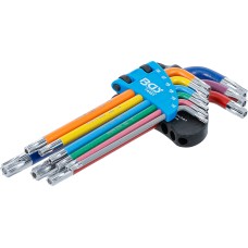 BGS Technic L-Type Wrench Set | Multicolour | T-Star tamperproof (for Torx) T10 - T50 | 9 pcs.