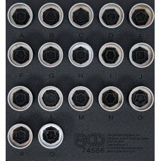 BGS Technic Tool Tray 1/6: Rim Lock Socket Set for Land Rover | 17 pcs.