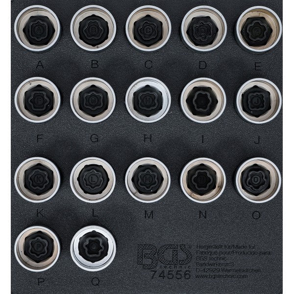BGS Technic Tool Tray 1/6: Rim Lock Socket Set for Land Rover | 17 pcs. BGS Technic Tool Tray 1/6: Rim Lock Socket Set for Land Rover | 17 pcs.