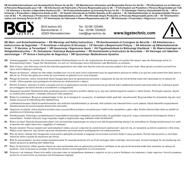 BGS Technic Screwdriver with T-Handle | internal Hexagon | 7 mm BGS Technic Screwdriver with T-Handle | internal Hexagon | 7 mm