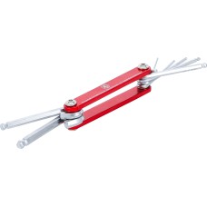 BGS Technic Foldable Key |internal Hexagon with Ball Point 1.5 - 6 mm | 7 pcs.