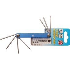 BGS Technic Foldable Wrench Set | T-Star (for Torx) T6 - T20 | 7 pcs.
