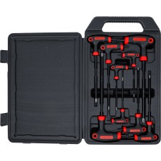 BGS Technic T-Handle L-Type Wrench Set | T-Star tamperproof (for Torx) | T10 - T50 | 9 pcs.