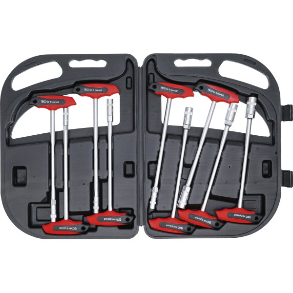 BGS Technic T-Handle Socket Set T-Handle | 6 - 14 mm | 9 pcs. BGS Technic T-Handle Socket Set T-Handle | 6 - 14 mm | 9 pcs.
