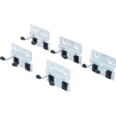 BGS Technic Double Hook Set | 40 mm | for Storage System Combination | 5 pcs.