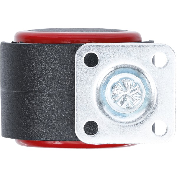 BGS Technic Double Castor Wheel | red/black | 50 mm BGS Technic Double Castor Wheel | red/black | 50 mm