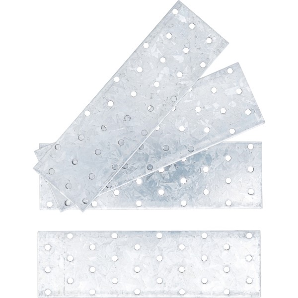 BGS Technic Flat Steel Connector Set | 200 x 60 x 2 mm | 4 pcs. BGS Technic Flat Steel Connector Set | 200 x 60 x 2 mm | 4 pcs.