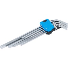 BGS Technic L-Type Wrench Set | extra long | internal Hexagon 1.5 - 10 mm | 9 pcs.