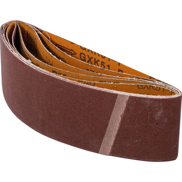 BGS Technic Grinding Belt Set | for Belt Grinder | 75 x 533 mm | K 40 - 60 - 80 - 120 - 240 | 5 pcs. BGS Technic Grinding Belt Set | for Belt Grinder | 75 x 533 mm | K 40 - 60 - 80 - 120 - 240 | 5 pcs.