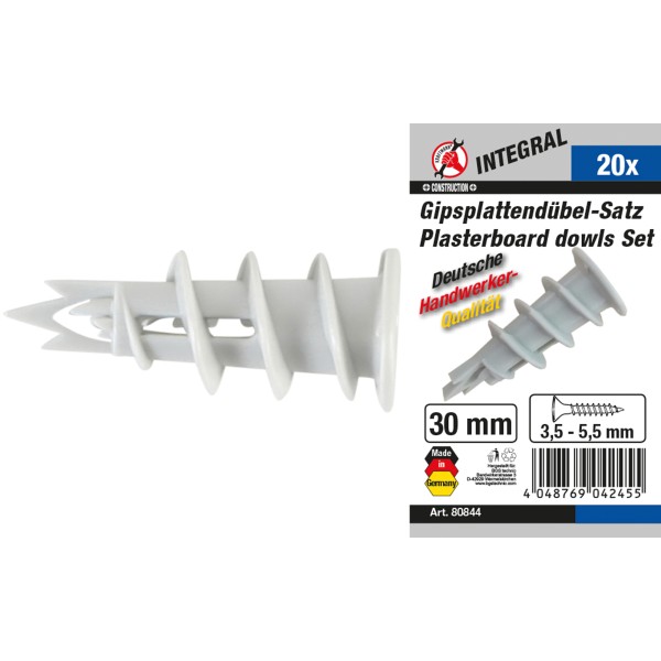 BGS Technic Plasterboard Dowel Assortment | 20 pcs. BGS Technic Plasterboard Dowel Assortment | 20 pcs.