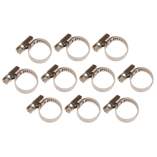 BGS Technic Hose Clamps | Stainless | 10 x 16 mm | 10 pcs. BGS Technic Hose Clamps | Stainless | 10 x 16 mm | 10 pcs.