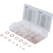 BGS Technic Seal Ring Assortment | Copper | Metric | for Oil Drain Plugs | 75 pcs.