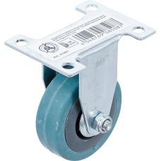 BGS Technic Fixed Castor | Rubber | with Assembly Plate | Ø 50 mm BGS Technic Fixed Castor | Rubber | with Assembly Plate | Ø 50 mm