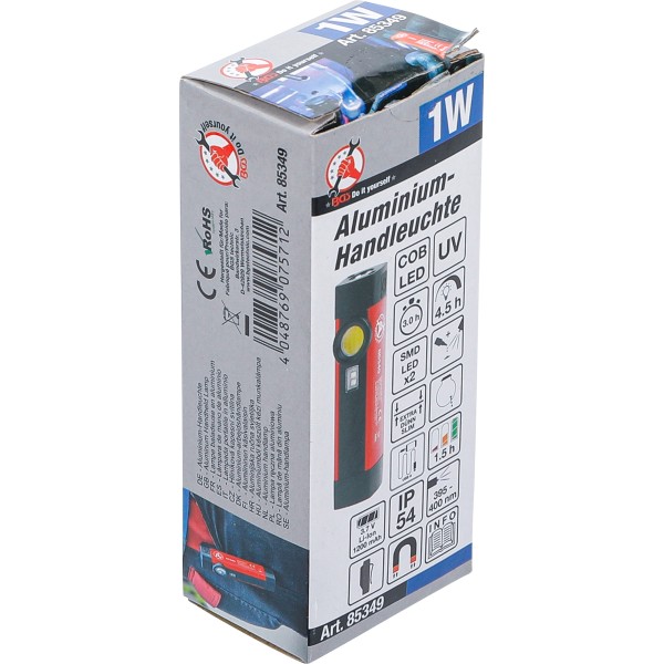 BGS Technic COB LED / UV-Aluminum Handheld Lamp | 1 W BGS Technic COB LED / UV-Aluminum Handheld Lamp | 1 W