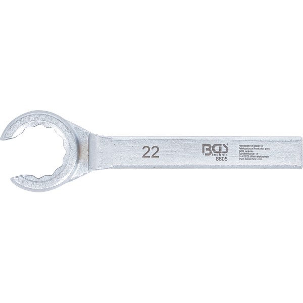 BGS Technic Special Combination Spanner for Oygen Probes, open | 22 mm BGS Technic Special Combination Spanner for Oygen Probes, open | 22 mm