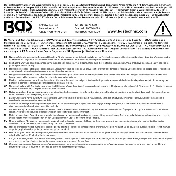 BGS Technic Special Combination Spanner for Oygen Probes, open | 22 mm BGS Technic Special Combination Spanner for Oygen Probes, open | 22 mm