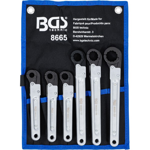 BGS Technic Line Ratchet Wrench Set | 6 pcs. BGS Technic Line Ratchet Wrench Set | 6 pcs.