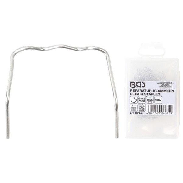 BGS Technic Repair Staples | L-Type | Ø 0.6 mm | 100 pcs. BGS Technic Repair Staples | L-Type | Ø 0.6 mm | 100 pcs.
