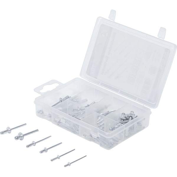 BGS Technic Blind Rivets Assortment | Ø 2.4 - 4.8 mm | 70 pcs. BGS Technic Blind Rivets Assortment | Ø 2.4 - 4.8 mm | 70 pcs.