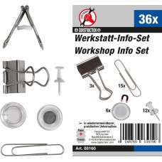 BGS Technic Office Set with Paper Clips, Magnets, Pin Needles | 36 pcs.