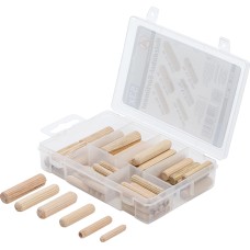 BGS Technic Wooden Dowel Assortment | Ø 5-10 mm | 53 pcs.