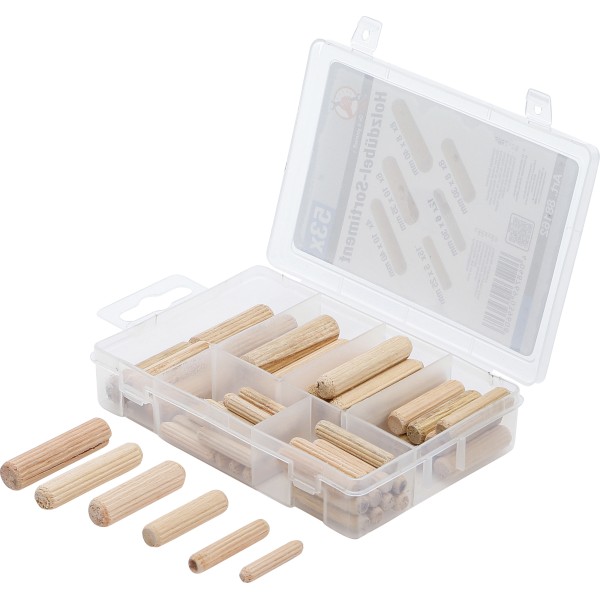BGS Technic Wooden Dowel Assortment | Ø 5-10 mm | 53 pcs. BGS Technic Wooden Dowel Assortment | Ø 5-10 mm | 53 pcs.
